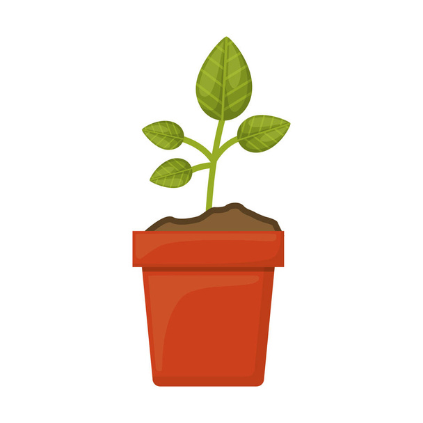 groene plant icoon - Vector, afbeelding