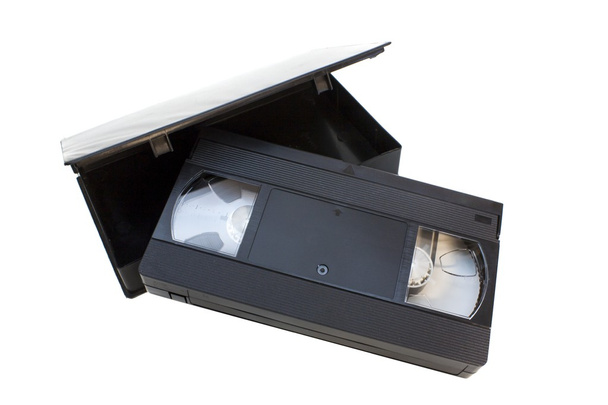 ブラック ボックスと vhs ビデオテープ - 写真・画像