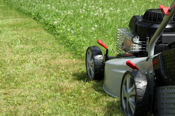 Silver lawn mower. - Photo, Image