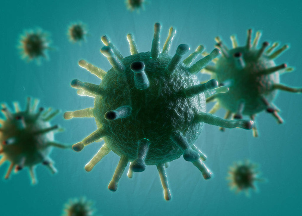 Virus Bacterias render - Zdjęcie, obraz