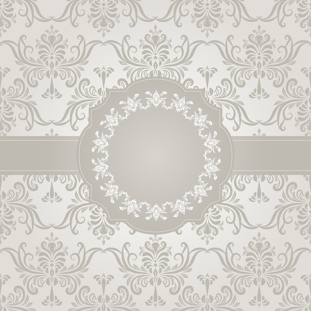 Vector Seamless Vintage Wallpaper Pattern with Frame for your Te - Vector, Image