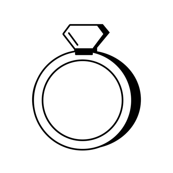 anillos de boda icono aislado
 - Vector, Imagen