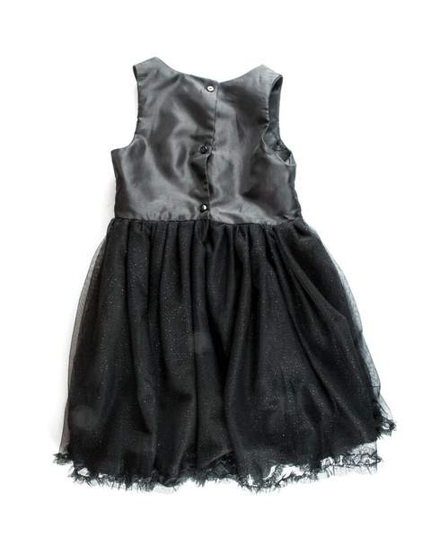 Детское черное платье на белом
 - Фото, изображение
