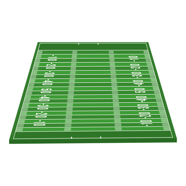 Изолированная икона американского футбольного поля
 - Вектор,изображение