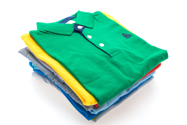 Stack of T Shirt and Polo - Photo, Image