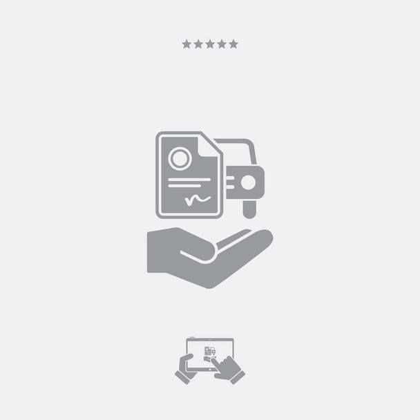 Car document services - Minimal icon - Vector, Image