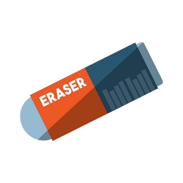 eraser school supply isolated icon - Vector, Image