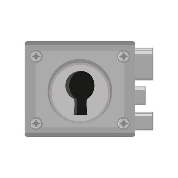 изолированный значок замка безопасности
 - Вектор,изображение