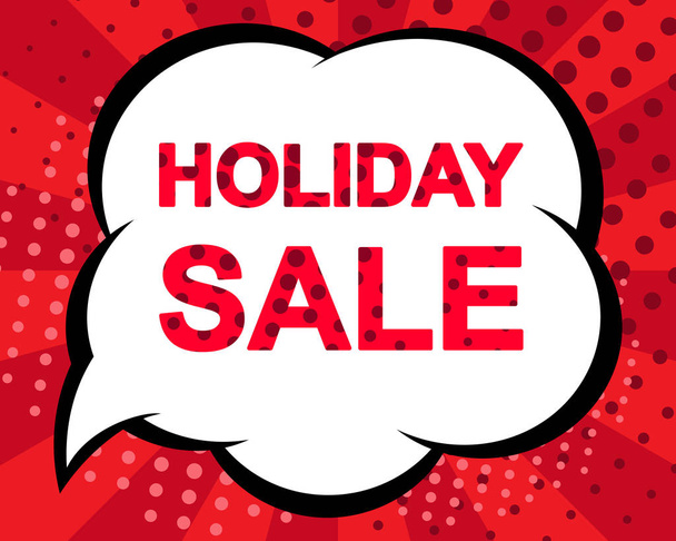 Nagy téli eladás poszter Holiday Sale szöveggel. Vector-banner reklám - Vektor, kép