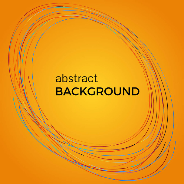 Beautiful light circles on a yellow background. Abstract flash light circles. - Vector, Image