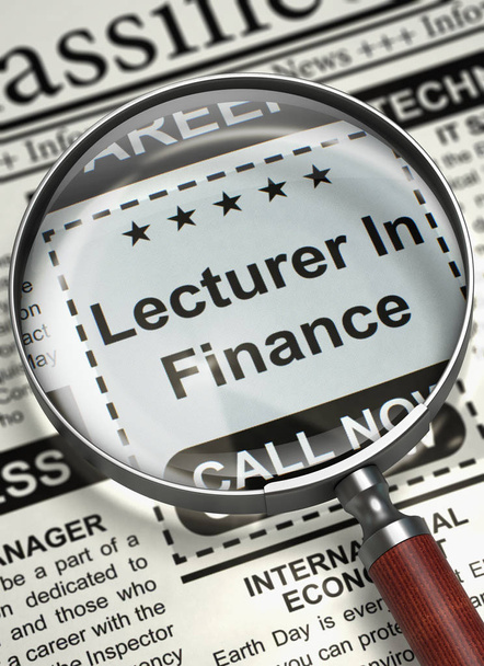 Were Hiring Lecturer In Finance. 3D. - Photo, Image