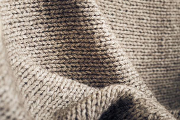 Knitted fabric wool texture close up - Photo, Image