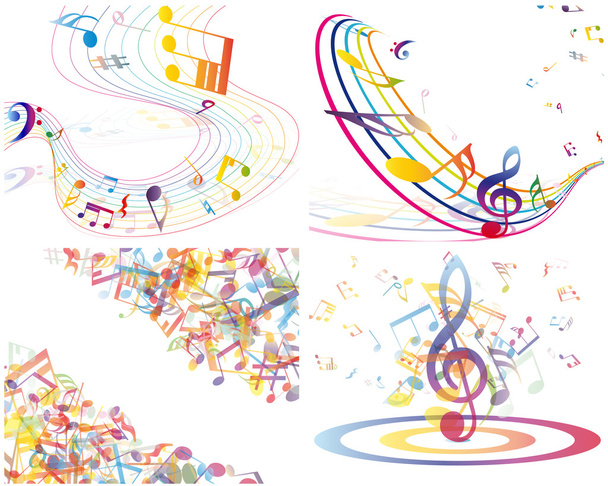 Musical multicolor
 - Vector, imagen