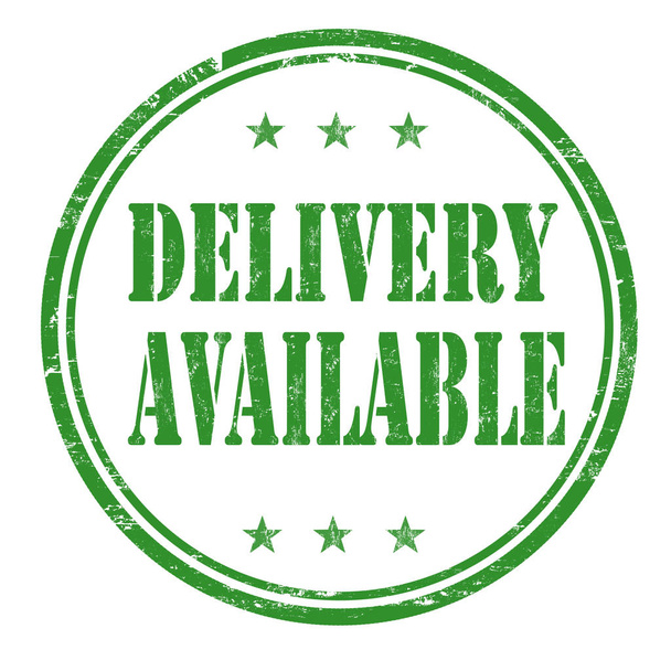 Delivery available sign or stamp - Vector, Image