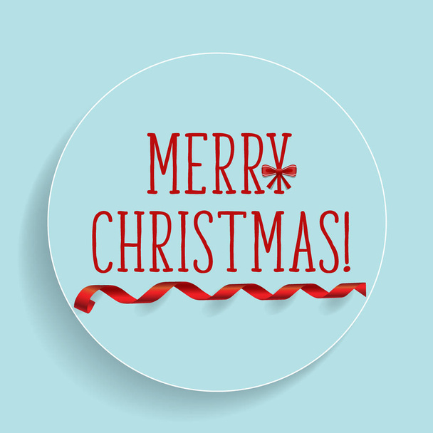 Christmas Greeting Card with Merry Christmas lettering, vector i - Vettoriali, immagini