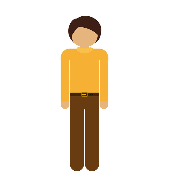 Силуэт человек в формальной рубашке и брюках
 - Вектор,изображение