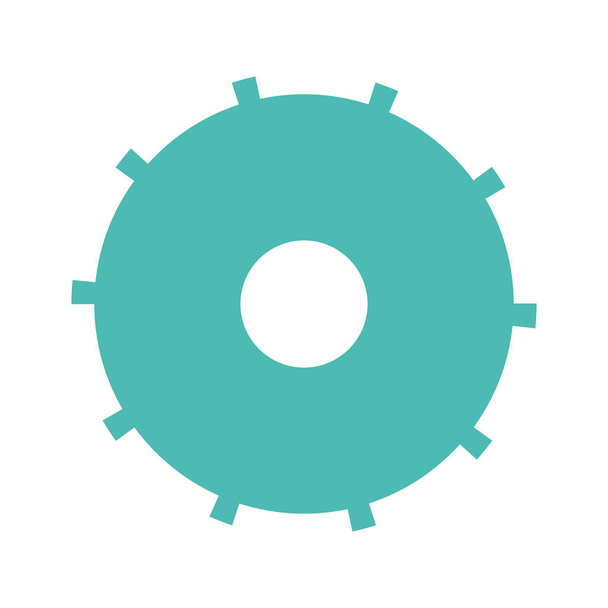 icône de roue dentée silhouette bleue
 - Vecteur, image