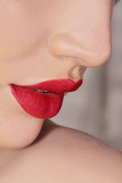 Sexy lippenstift lippen - Foto, afbeelding