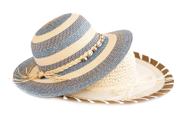 Summer hats on white - Photo, Image