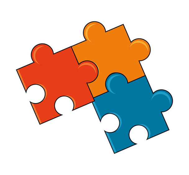 Pièces isolées de conception de puzzle
 - Vecteur, image