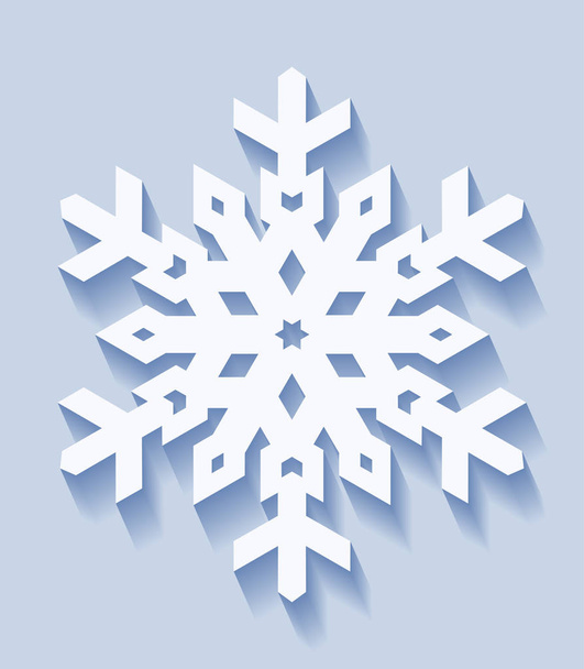 A lapos stílusú dekoratív hópehely - Vektor, kép