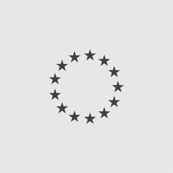 icône arrondie étoiles dans un design plat de couleur noire. Illustration vectorielle eps10
 - Vecteur, image