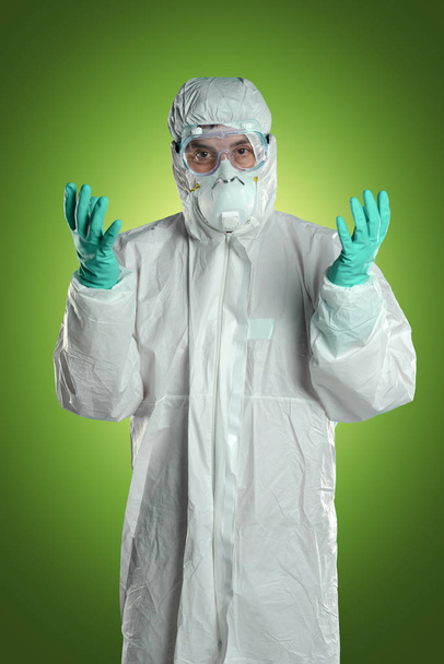 Scientist in Hazmat Suit - Фото, изображение
