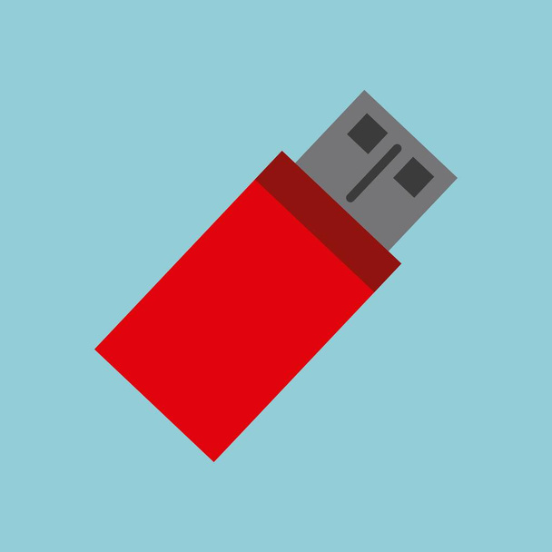 memory flash isolated icon - Vector, Image