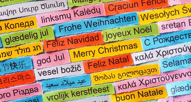 Frohe Weihnachten in verschiedenen Sprachen - Foto, Bild