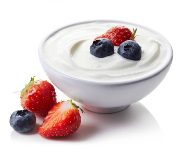 Schale mit griechischen Joghurt - Zdjęcie, obraz