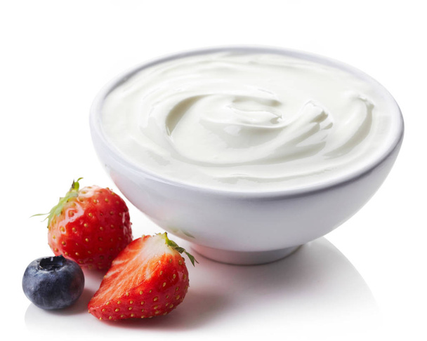 Schale mit griechischen Joghurt - Zdjęcie, obraz