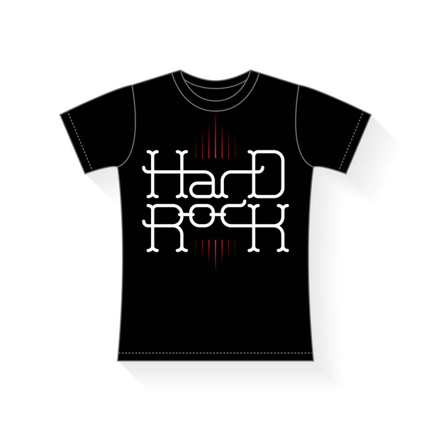Hard Rock - music typography - Vettoriali, immagini