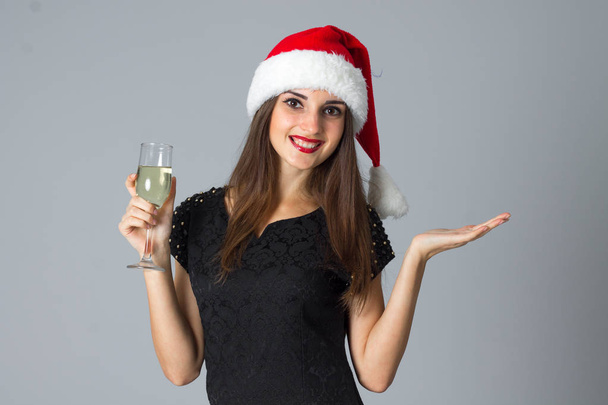 girl with glass of champagne - Photo, image