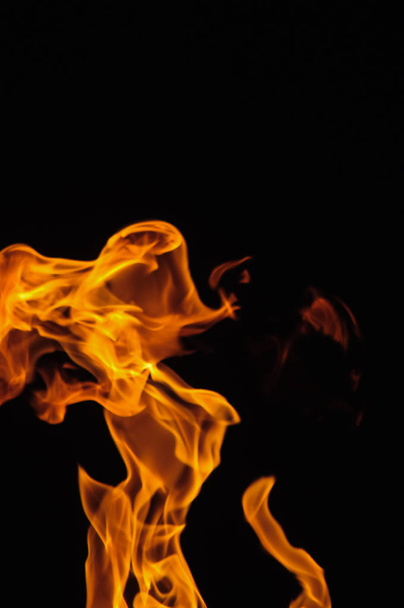 flame on black background - Foto, Bild