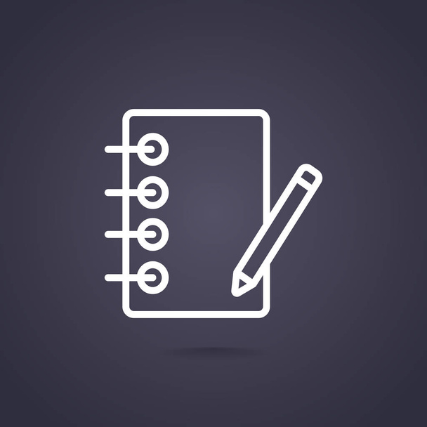 notepad web icon - Vector, afbeelding