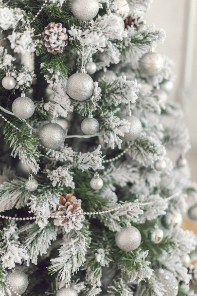 New Year, Christmas tree, gifts and toys - Zdjęcie, obraz