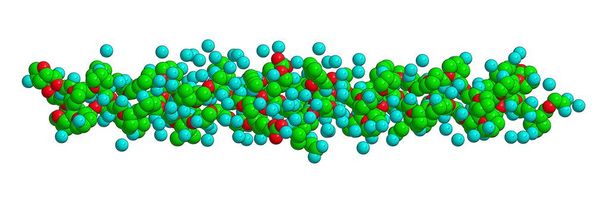 estrutura molecular do colagénio
 - Foto, Imagem