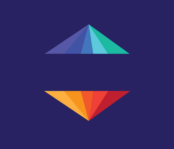 抽象的な色のピラミッド - ベクター画像