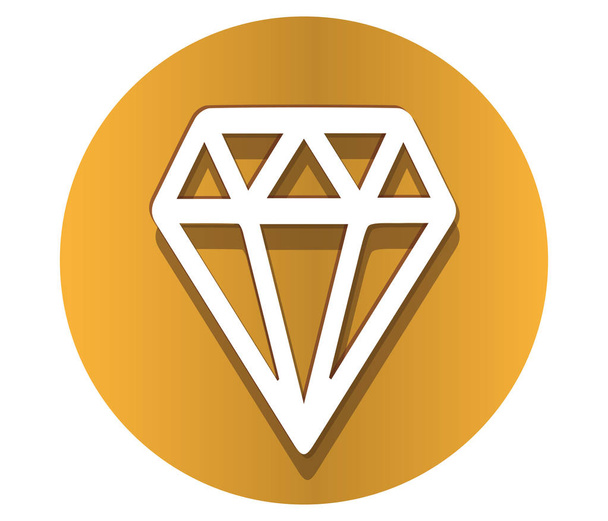 Design der Diamanten-Ikone - Vektor, Bild