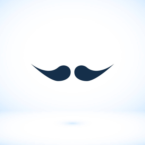 Icône moustache rétro sur blanc
  - Vecteur, image