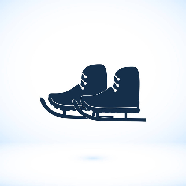 Icono de patinaje sobre blanco
  - Vector, Imagen