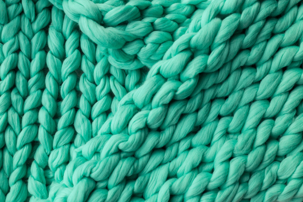 Primer plano de manta de punto, fondo de lana merino
 - Foto, Imagen