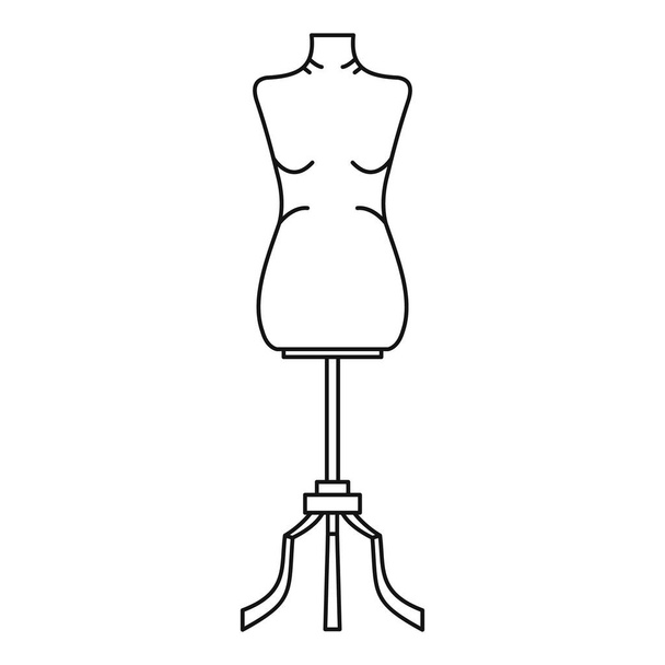 Ícone de manequim de costura, estilo esboço
 - Vetor, Imagem