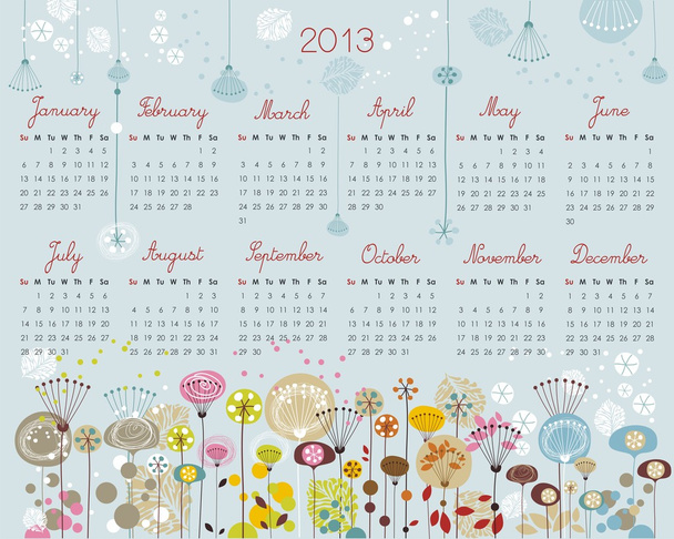Calendario decorativo per il 2013
 - Vettoriali, immagini