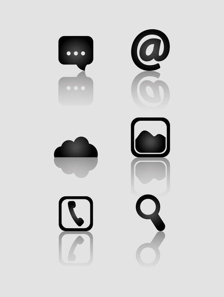 Szociális média és a hálózatépítés ikonok beállítása - Vektor, kép