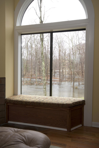 house view of storm flooded property - Photo, Image