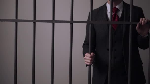 white collar man criminal in prison - Footage, Video