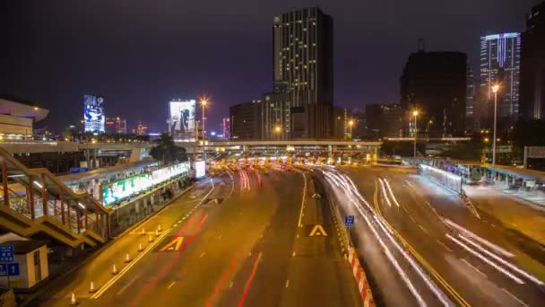Time lapse de trafic achalandé à fort impact entrant tunnel à Hong Kong
.  - Séquence, vidéo