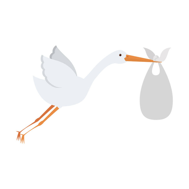 cartoon stork design - Vector, Image