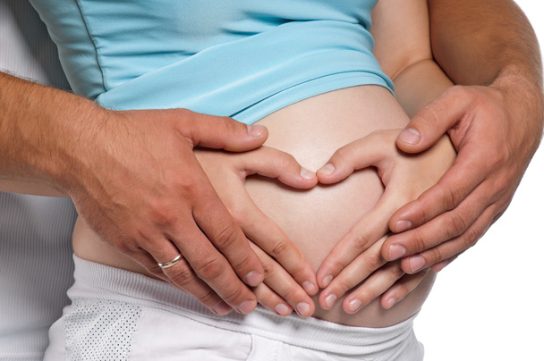 Kobieta w ciąży z mężem - Zdjęcie, obraz